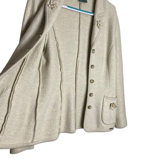 Vtg Geiger Cardigan Sweater Blazer Womens 40 Jacket Wool Linen Austria Cottage - Picture 10 of 16